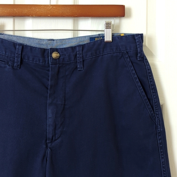 Polo Ralph Lauren Classic Relaxed Fit Flat Front Chino Shorts Newport Navy 33 - Picture 2 of 14